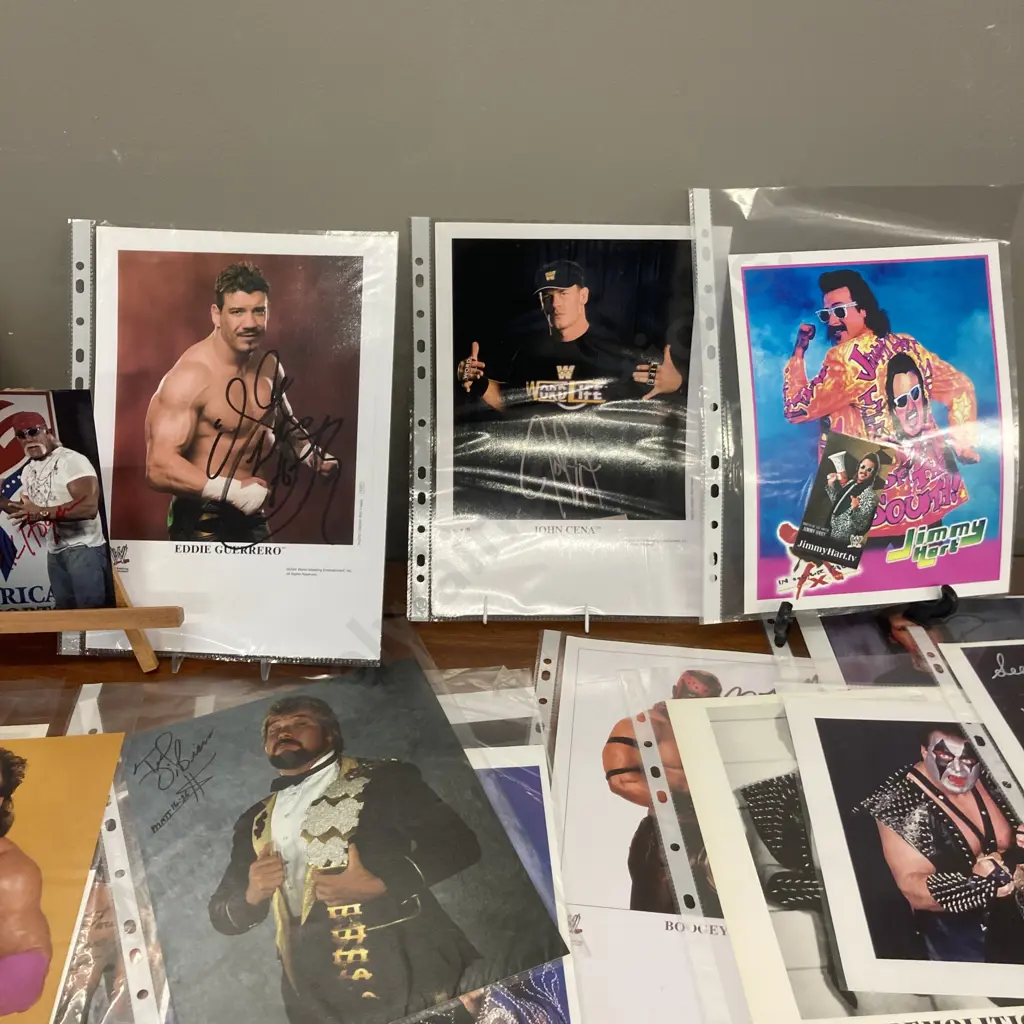Wrestling Memorabilia Autographed Photos x 30, Some With COA Image 1++